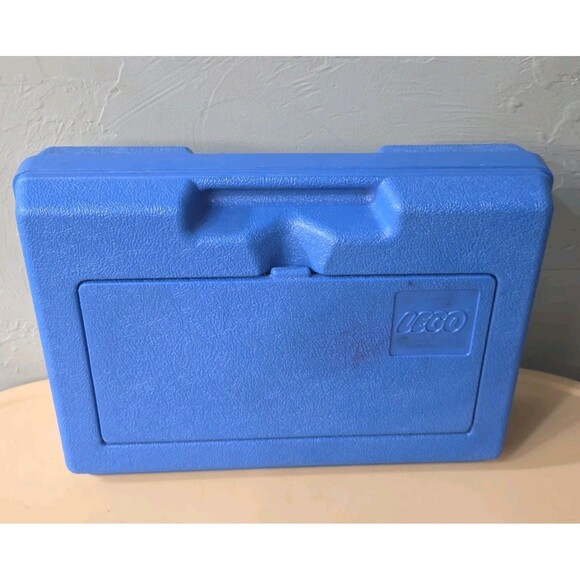 Vintage 1983 Blue LEGO Hard Plastic Carrying Case/Storage Box Blue LEGOS! - Picture 7 of 12